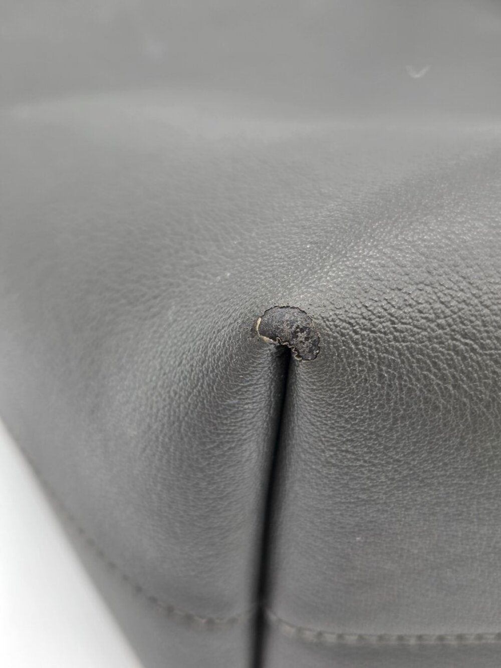Saint Laurent East West Shopping Tote – Dark Gray Leather | Large Size - Picture 10 of 15